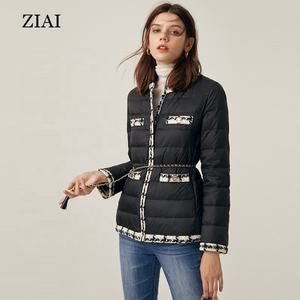 Venta al por mayor luz fragante viento abajo chaqueta <span class=keywords><strong>mujer</strong></span> corto blanco <span class=keywords><strong>ganso</strong></span> abajo moda coreana cálida chaqueta de invierno - Product Image 1