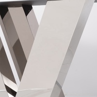 Vente en gros de pieds de table de salon contemporains en métal Base de table en inox pour dessus en verre en pierre de marbre Utilisation polyvalente dans la salle à manger