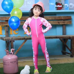 Combinaison de bain une pièce à manches longues pour enfants, protection solaire UPF50+, séchage rapide, fermeture éclair, pour la natation, la plongée, les eaux chaudes - Product Image 3