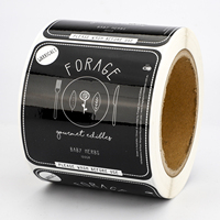Emballage pour préparation de repas avec impression d'étiquettes, autocollant carré en vinyle imperméable personnalisé avec logo pour sacs et boîtes de produits alimentaires de qualité supérieure