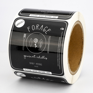 Confezioni per la preparazione dei pasti con etichette personalizzate, stampa di <span class=keywords><strong>adesivi</strong></span> quadrati in vinile impermeabile con logo per sigillare sacchetti e scatole di cibo gourmet - Product Image 6