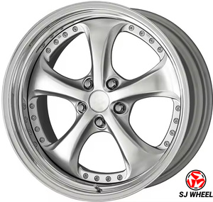Jantes forgées en aluminium poli SJ Chrome <span class=keywords><strong>2</strong></span> pièces 17 18 19 20 pouces 5x112 5x114.3 5x120 Jantes de luxe personnalisées - Product Image 5