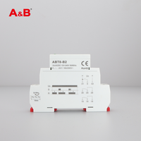 Mini-relais intelligent A&B ABT8-B2-A230 pour rail DIN, 250V, électronique, 16A, 50/60Hz, contrôle automatique, minuterie électrique modulaire réglable