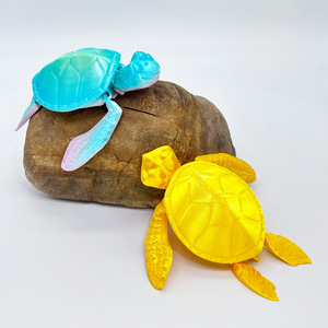 Souvenirs d'aquarium d'animaux marins, modèle d'impression 3D personnalisé, dinosaure à articulations mobiles, tortue de mer, jouet, décorations de bureau - Product Image 2