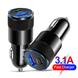 Caricabatterie da Auto 15W a Doppia Porta, Adattatore USB C a Ricarica Rapida per <span class=keywords><strong>Presa</strong></span> <span class=keywords><strong>Accendisigari</strong></span> Universale per Smartphone e Tablet - Product Image 1