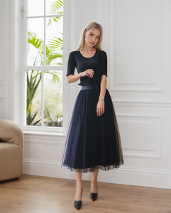 Couches <span class=keywords><strong>jupe</strong></span> nouveau <span class=keywords><strong>Tutu</strong></span> <span class=keywords><strong>jupe</strong></span> femmes plissé Long Tulle élastique ceinture maille tricoté mode élégant plissé filles <span class=keywords><strong>jupe</strong></span> - Product Image 4