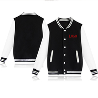 Logo personnalisable OEM 65% coton 35% polyester doux respirant veste de baseball pour hommes décontracté sweats en éponge française