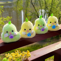Pendentif en peluche poussin de dessin animé, jouet doux, poupée mignonne pour sacs, porte-clés, cadeau de couple, fête, 10 cm, rembourré en coton PP, à partir de 14 ans