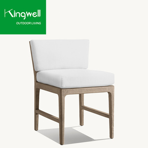 Modern Portable Outdoor Dining Set Waterproof Teak Wooden Patio <strong>Chair</strong> <strong>with</strong> Table for Garden Restaurant or Bedroom Use - Product Image 2