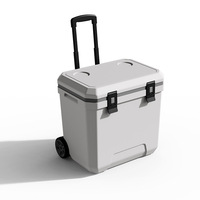 Chine 38/24QT Promotion personnalisée chariot grand golf Portable glacière en plastique à roues glacière