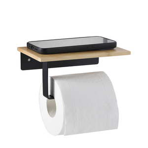 <span class=keywords><strong>Porte</strong></span>-serviettes suspendu <span class=keywords><strong>mural</strong></span> en <span class=keywords><strong>papier</strong></span> pour salle de bain avec étagère pour téléphone - Product Image 1