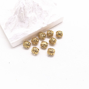 yunnique Electroplated Gold Stainless Steel <b>Spacer</b> Beads Round For Bracelet Making 6mm Casting Jewelry Findings Components - Product Image 3