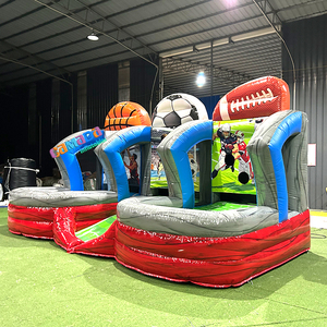 Zona Deportiva 3 en 1, Parque de Aventuras Inflable de PVC, Estación de Juegos Multideportiva, <span class=keywords><strong>Alquiler</strong></span> para Fiestas Infantiles, Eventos Interiores/Exteriores - Product Image 4