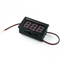 Voltmeter DC voltmeter 0.36 inci 2W, DC4.5-30V tampilan digital, kepala voltmeter digital 2W/3W, perlindungan koneksi mundur