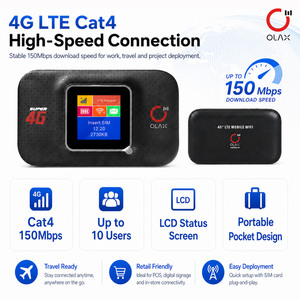เราเตอร์ไวไฟมือถือ 4G LTE รุ่น OLAX MF982 ความเร็ว 150Mbps แบตเตอรี่ 3000mAh หน้าจอ LCD ฮอตสปอต พร้อมพอร์ตชาร์จแบบ Type-C รองรับการเชื่อมต่อความเร็วสูง - Product Image 1