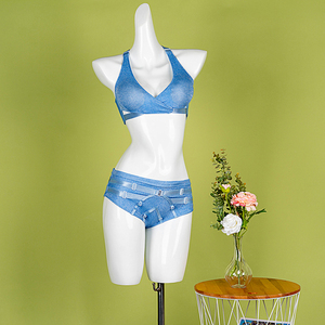 Heißer Verkauf Polyester Stoff Damen Starga zer Set Gym Wear Verstellbare Träger Top Mid Waist Frauen Sexy Pole Fitness <span class=keywords><strong>Dance</strong></span> Wear - Product Image 3