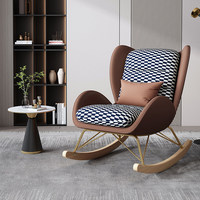 Günstiger Großhandel Wohnzimmer-Schaukelstuhl Designer-Einzelsessel Wohnzimmer-Freizeitstuhl für Zuhause und Apartment
