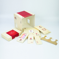 Boîte d'emballage pour gâteaux transparente personnalisée haut de gamme avec fenêtre, boîtes en papier pour boulangerie personnalisées