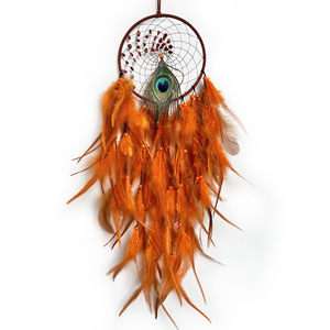 <span class=keywords><strong>Attrape</strong></span>-rêves en plumes <span class=keywords><strong>de</strong></span> <span class=keywords><strong>paon</strong></span>, artisanat métallique bohème, décorations murales pour la maison - Product Image 5