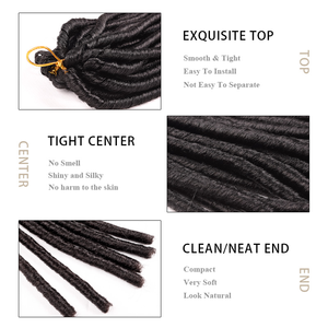 14 pouces 30 brins transfrontalier chaud Dreadlock doux <span class=keywords><strong>Dread</strong></span> Locs cheveux synthétiques tresses africaines creux bouclés Dreadlocks perruques cheveux - Product Image 4