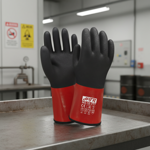 Gants de protection personnels HTR en PVC texturé, durables, respirants, résistants à l'huile, à la coupure et aux produits chimiques, 30 cm - Product Image 3