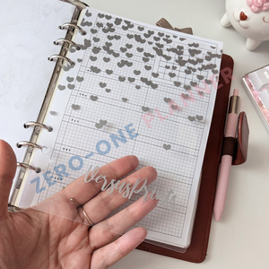 Custom Plastic A4 <strong>A5</strong> A6 A7 <strong>Dividers</strong> 6 Tab Index Insert Pages for Loose-leaf Planner Budget Organizer <strong>Notebook</strong> - Product Image 2