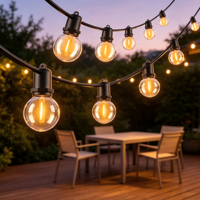 Guirlande lumineuse LED G40, étanche IP54, ampoule à filament vintage pour extérieur, guirlande décorative, intensité variable, 2700K, lumière chaude
