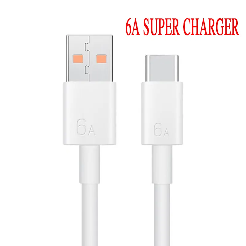 6A Super Fast Charging 66W Type-c Usb Data Cable For XIAOMI HUAWEI Mate 40 Multi Charger USB C Cable Wire