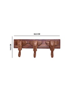 Indian Manufactured Decorative Wood <b>Wall</b> Hook <b>Rack</b> Rustic Handmade Organizer for <b>Coats</b> Hats Bags and Keys Storage for Sale - Product Image 6