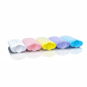 Wholesale <b>Mini</b> 15g 20g Sunblock Deodorant Stick Packaging Roll on Stick Container Refillable Oval Flat Plastic Deodorant Bottle - Product Image 2