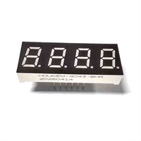 Afficheur LED à 7 segments à 4 chiffres de 0,4 pouce, rouge intense (640-645 nm), Houkem-4043-A/BHR, 12 broches