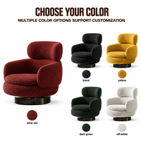 Fauteuil pivotant individuel Vivienne, design moderne et écologique, fait main, pour la maison, le bureau, la salle à manger et le salon