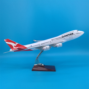 โมเดลเครื่องบินเรซิ่นไดแคสต์ คานตาส โบอิ้ง บี747 ขนาด 47 ซม. สเกล 1/150 พร้อมฐานตั้งโชว์ - Product Image 4