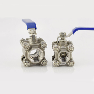 Vanne à boisseau sphérique manuelle en trois parties, 2 pouces, 1000WOG, 3 pièces, en acier inoxydable SS304 SS316 CF8 CF8M, filetage NPT BSP - Product Image 3