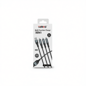 Cable Temco 3 en 1 de 3M, cargador multifunción para teléfono, tableta y portátil - Product Image 1
