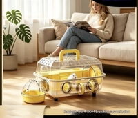 Cage pour hamster Golden Baby, accessoires, espace extra-large, anti-évasion, double étage, de luxe, respirante, style villa, dédiée