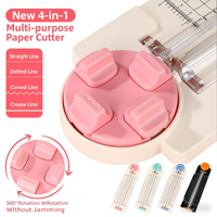 Taglierina per Carta A4 YUNMEI, Multiuso 4 in 1, Manuale, 9 Pollici, Modello 864A4, per Carte, Foto, Coupon, Zhejiang, Cina