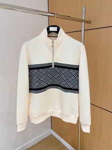 Suéter de Lujo para Hombre, Estilo Otoño 2026, Informal, Transpirable, Clásico, Diseño a Cuadros, Deportivo, Burberry, con Cierre de 1/4 - Product Image 2