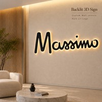 Lettres en métal 3D personnalisées rétroéclairées par LED pour enseignes de bar, étanches IP65, contrôlées par Bluetooth et Google Assistant, pour extérieur/intérieur