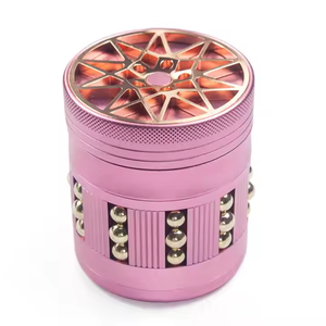 40mm Metal Zinc Alloy <b>Herb</b> Grinder Hot Selling 4-Layer Flat Tobacco Grinder Customizable Logo Portable <b>Smoke</b> Grinder - Product Image 4