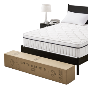 Modern <b>Memory</b> Foam Pocket Spring Hybrid Mattress King & Queen Sizes Roll in a <b>Box</b> for Bedroom School Hotel Home Furniture - Product Image 1
