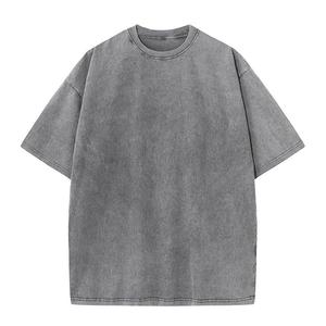 Camisetas de Punto de Alta Calidad, Lavadas con Ácido, 100% Algodón Orgánico, Estampadas con Serigrafía, Diseño Casual - Product Image 1
