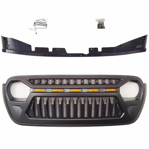 LUFENG Parachoques delantero Coche ABS Parrilla 4x4 Accesorios Rejilla 2018 2020 2021 2022 <span class=keywords><strong>2023</strong></span> 2024 2025 para Jeep Wrangler JL Gladiator <span class=keywords><strong>JT</strong></span> - Product Image 4