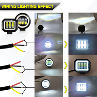 Phare de travail LED carré/rond 30W avec lentille Angel Eyes DRL et feu antibrouillard pour 4x4, tout-terrain, camion, VTT, moto, Harley Wrangler