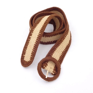 Ceintures tressées en paille PP, Vintage, <span class=keywords><strong>ceinture</strong></span> tricotée, tissée, élastique, extensible, en <span class=keywords><strong>raphia</strong></span> - Product Image 5