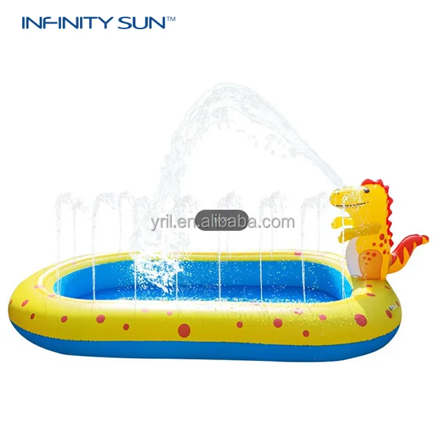 Infinity Zon Nieuwe Ontwerp Zwembad Water Speelgoed Kids Opblaasbare Zwembad Outdoor Dinosaurus Sprinkler Pad Air Zwembad