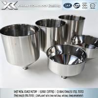 Entonnoir conique sanitaire en acier inoxydable 304 316 de qualité alimentaire, sur mesure pour l'alimentation des machines alimentaires, fabrication de tôlerie