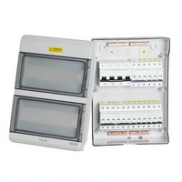 Boîtier de distribution de rangée, coffret de commutation avec couvercle transparent en ABS, IP40, unité de consommation domestique MCB, disjoncteur électrique intérieur
