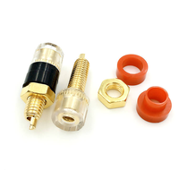 Connecteurs de borne de liaison en cuivre M6 plaqué or pour prise banane 4MM Borne de liaison transparente borne HIFI pour amplificateur audio