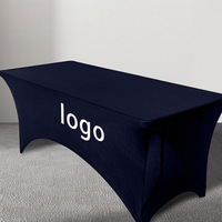 Housse de table ajustée en spandex extensible 4FT 6FT 8FT, nappe rectangulaire élastique pour mariage, banquet, fête, événement, vente en gros